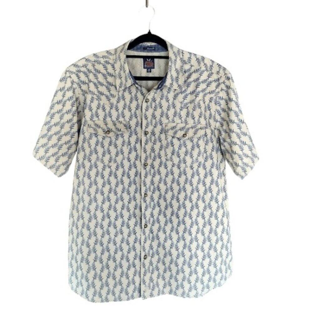 MOONSHINE SPIRIT Brad Paisley Pearl Snap Casual Button Down Shirt Westen XL